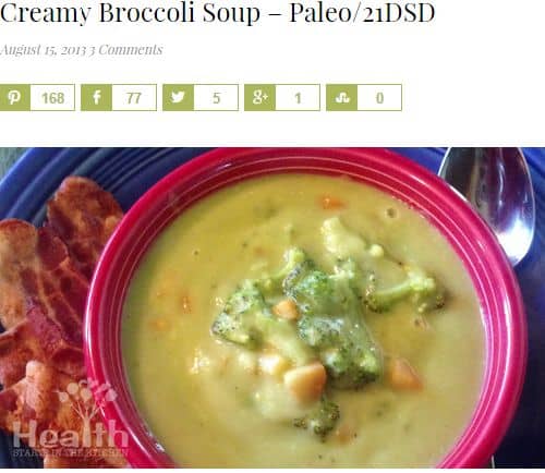 Creamy Broccoli Soup from Health Starts in the Kitchen - Creamy, Vegan Option