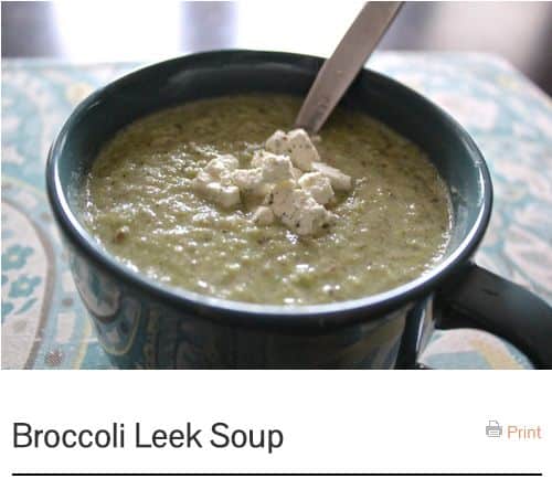 Broccoli Leek Soup from Crave the Good - AIP Friendly, Leeks, Mushrooms