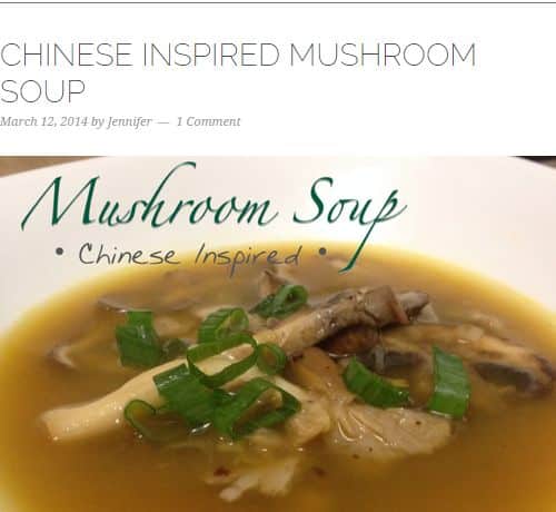 Chinese Inspired Mushroom Soup from Allergy Free Foodie – Quick and Easy, Chinese, 5 Ingredients or Less