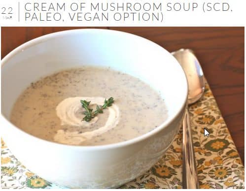 Cream of Mushroom Soup from Against All Grain - Vegetarian, SCD and Paleo Friendly, Creamy, Coconut Free