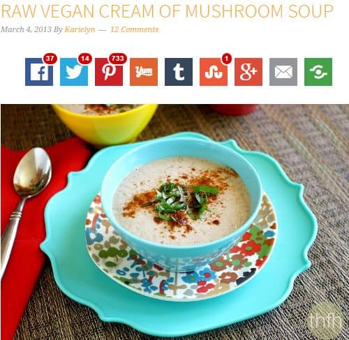 Raw Vegan Cream of Mushroom Soup – Raw, Paleo Vegan, Cashew Cream