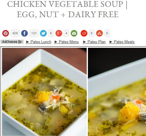 Chicken Vegetable Soup from Paleo on a Budget – Chicken Broth, Non Dairy, Egg Free, Nut Free