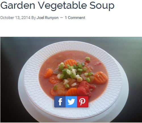 Garden Vegetable Soup from the Ultimate Paleo Guide – Spicy, Chicken Broth, Tomato based