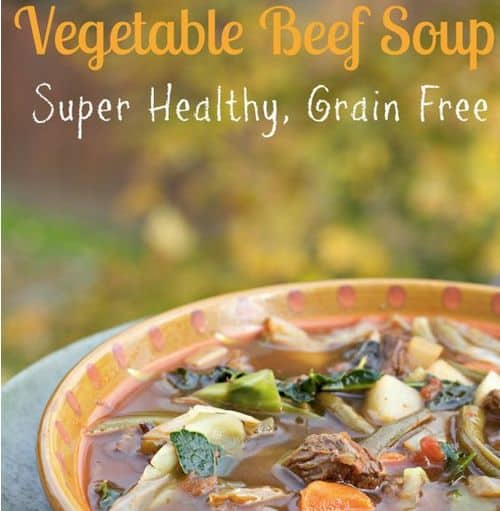 Homemade Vegetable Beef Soup from Spinach Tiger – Paleo Vegetable Beef Soup, Bone Broth, Tomato Based