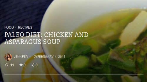 Paleo Diet Chicken and Asparagus Soup from Makobi Scribe – Chicken, Asian Influence, Ginger