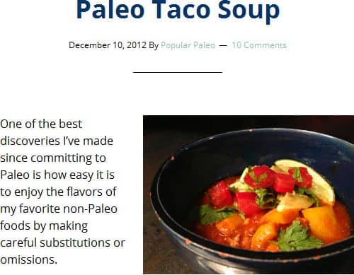 Paleo Slow Cooker Taco Soup from Popular Paleo - Slow Cooker, Ground Beef, Easy, No Broth Required