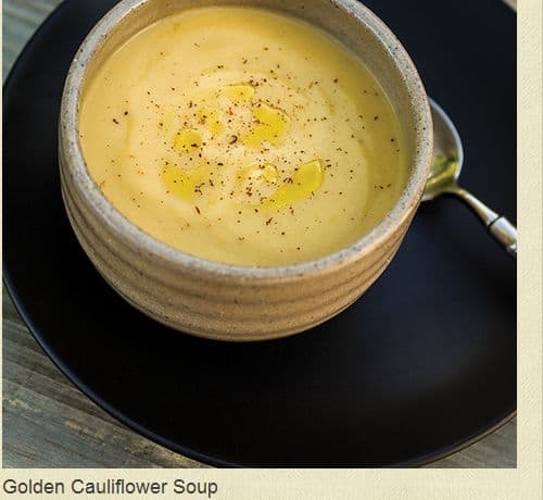Golden Cauliflower Soup from Clothes Make the Girl - Beef Broth