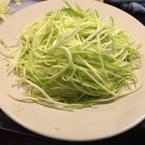 Photo Paleo Zucchini "Zoodles", used with a homemade Marinara Sauce