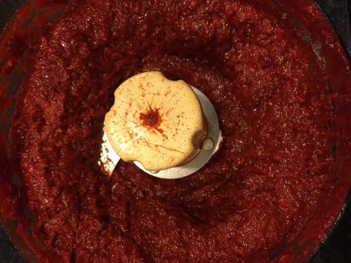 blend the Paleo red curry paste in the cuisinart - Palao Thai Curry paste