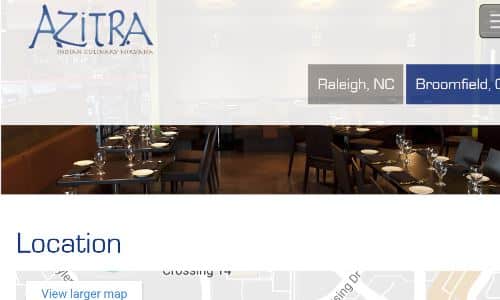 Azitra offfers Paleo and AIP Denver Indian Meal options. They offer both a gluten free and vegan menu and servers will work with you to customize menu options - even reported to work with those on the AIP diet.