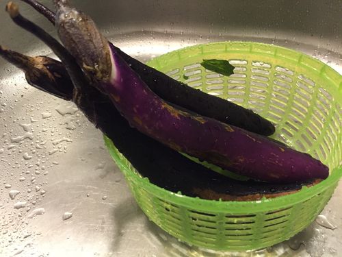 washing_purple_japanese_eggplant_from_the_farmers_market
