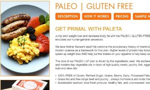 Paleta is a popular meal delivery services with celebrities and those on strict meal plans in the Los Angeles area. Their fresh meal delivery Los Angeles plans now include a Paleo Gluten Free plan, combining the experience and fine dining of Paleta with the health benefits of going Paleo