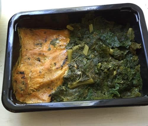 The Paleo Butternut Squash meal in the included repeatable container with the vacuum seal plastic removed 