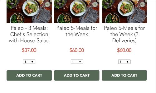 Screenshot of the Cooked Chicago home page, a prepared food delivery Chicago service, that includes paleo meal delivery Chicago plans. 