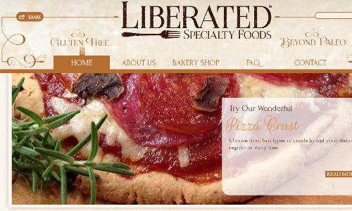 Liberated Specialty Foods, Website home page pictured, is a SCD bakery and sugarfree bakery base in Alabama. They specialize in both SCD baked goods and even offer some scd food for sale, such as their grain free pizza crust and grain free cracker SCD products
