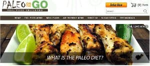 Screenshot of the Paleo on the Go Home Page - They offer Paleo meal delivery Tucson offerings, like soups and bone broths. Their healthy food delivery Tucson plans will help you stay on track with your diet. If you are looking for prepared meals Tucson options, Paleo on the Go is a company to consider for Tucson healthy meal delivery.