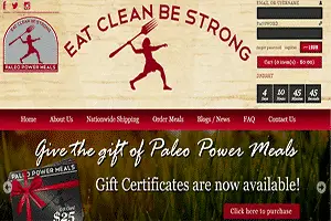  This is a screenshot of the Paleo Power Meals website. Paleo Power Meals is a Boston area based meal delivery Paleo chef service that allows you to stay up to date with your Paleo regimen to support your healthy active lifestyle. Originally serving just the Boston area, they have switched to offering shipping nationwide for their Paleo dinner delivery. If you are looking to get your Paleo meals delivered to your home, especially if you live in the Northeast, Paleo Power Meals likely makes a lot of sense to work with. The days of having to cook all your Paleo compliant meals from scratch at home are over as companies like Paleo Power Meals are now making it possible to order Paleo food online no matter where in the country you live. 