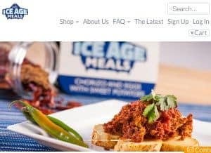 This is a screenshot of the Ice Age Meals home page. Ice Age Meals offers Paleo meals delivered to your door in cooler boxes containing freezer meal packages with sugar free, grain free meals. Ice Age Meals is famous for having the founder, Nick, appear on the Shark Tank television program and pitch their Paleo Diet food delivery service. Their Paleo delivery food tends to focus on the basics like cutting out grains, but does not necessarily contain grass fed meats or organic produce in all instances. One of the sticking points with the Shark Tank hosts I believe may have been some of the business accounting numbers. The founder Nick wanted a large investment and without proving that he could make all the numbers work out, it wasn’t clear to the Shark Tank team whether it was a cheap Paleo meal delivery service or a premium service and whether it would be profitable. Please see the main article for several links to Ice Age Meals food delivery reviews.