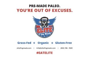 Elite Fing Meals in Houston offers local Grass Fed Organic Gluten Free and Paleo Meals for Delviery to residents of the greater Houston area