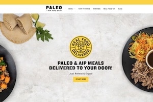 Paleo on the Go homepage