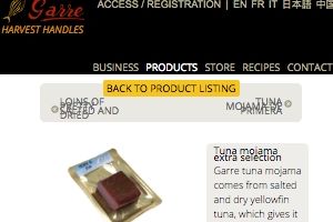 Screenshot of the Salazones Garre homepage - This is Salazones Garre , one of the companies we have found that appear to have some Air Dried Tuna offerings. We cover many spanish dried tuna options to give insight into your buying decision. Hopefully we will outline the best packaged tuna options in this guide.