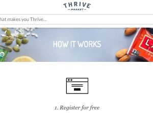 screenshot of the Thrive Market website - They offer a wide selection of Paleo foods to buy in their dedicated Paleo section or paleoshop