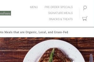 Screenshot of the Ketoned Bodies site - one of the companies covered offering keto diet delivery. They are one of the few companies offering only a keto food service