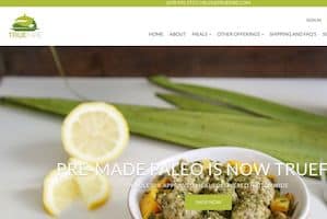 Screenshot of the True Fare home page, a former Paleo delivery company that is now offering keto food delivery