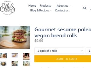 Screenshot of the Ella's Wisdom homepage - These keto rolls products from Ella's Wisdom and others should help end the search for healthy possibilities. finding coconut flour yeast rolls products is no longer a challenge. Looking for coconut flour dinner rolls options should not be so difficult, and now it’s not as you can find an increasing number of products in store and on-line. 