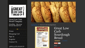 Screenshot of the Great Low Carb Bread homepage - With many Almond Flour Sandwich Bread choices available from companies like Great Low Carb Bread. Whether you are SCD, gluten free or Paleo or just watching what you eat, there are now gluten free yeast free sandwich bread offerings from companies like Great Low Carb Bread . Your vegan gluten free sandwich bread options have expanded. Great Low Carb Bread makes it relatively easy. 