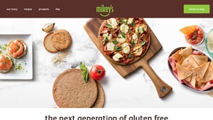 Screenshot of the Mikey's homepage - We cover many paleo sandwich options to give insight into your buying decision. We explore the best gluten free sandwich bread options offered by Mikey's and others. Finding dairy free sandwich bread products used to be a challenge, but its become easier. 