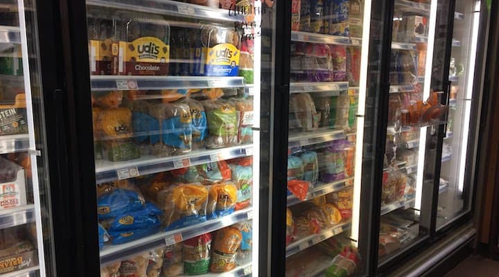 Photo of Nut Free Paleo Bread Brands in grocery store - this article covers a number of prepackaged off the shelf brands. Finding nut free coconut flour products used to be a challenge, but its become easier. We researched grain and nut free bread and this article covers everything we found (like options from Julian Bakery. If you are in the market for nut free paleo desserts products, Freeland Foods is worth checking out. These gluten free nut free snacks products from Paleo Treats and others should help end the search for healthy possibilities.