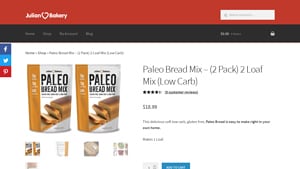 Screenshot of the Julian Bakery homepage - Interested in paleo mix options from great companies like Julian Bakery? We cover them here. There are an increasing number of grain free baking mix options available. Living this lifestyle, it’s helpful to know about companies like Julian Bakery which offer i quit sugar superfood paleo bread mix offerings. 