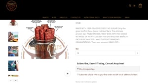 Screenshot of the Mission Meats homepage - finding kind bars paleo products is no longer a challenge. We have outlined a lot of where can you buy paleo bars products in this post. Whatever your dietary preferences, it’s great to know about paleo friendly bars brands. 